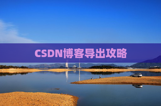 CSDN博客导出攻略